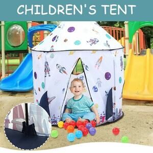 Children's Tent Indoor Play House Space Indoor Baby Rocket Tent Pop Up